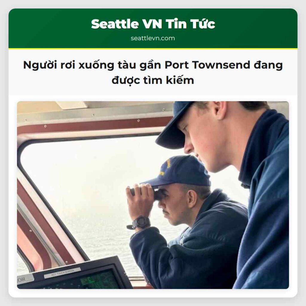 Người rơi xuống tàu gần Port Townsend đang được