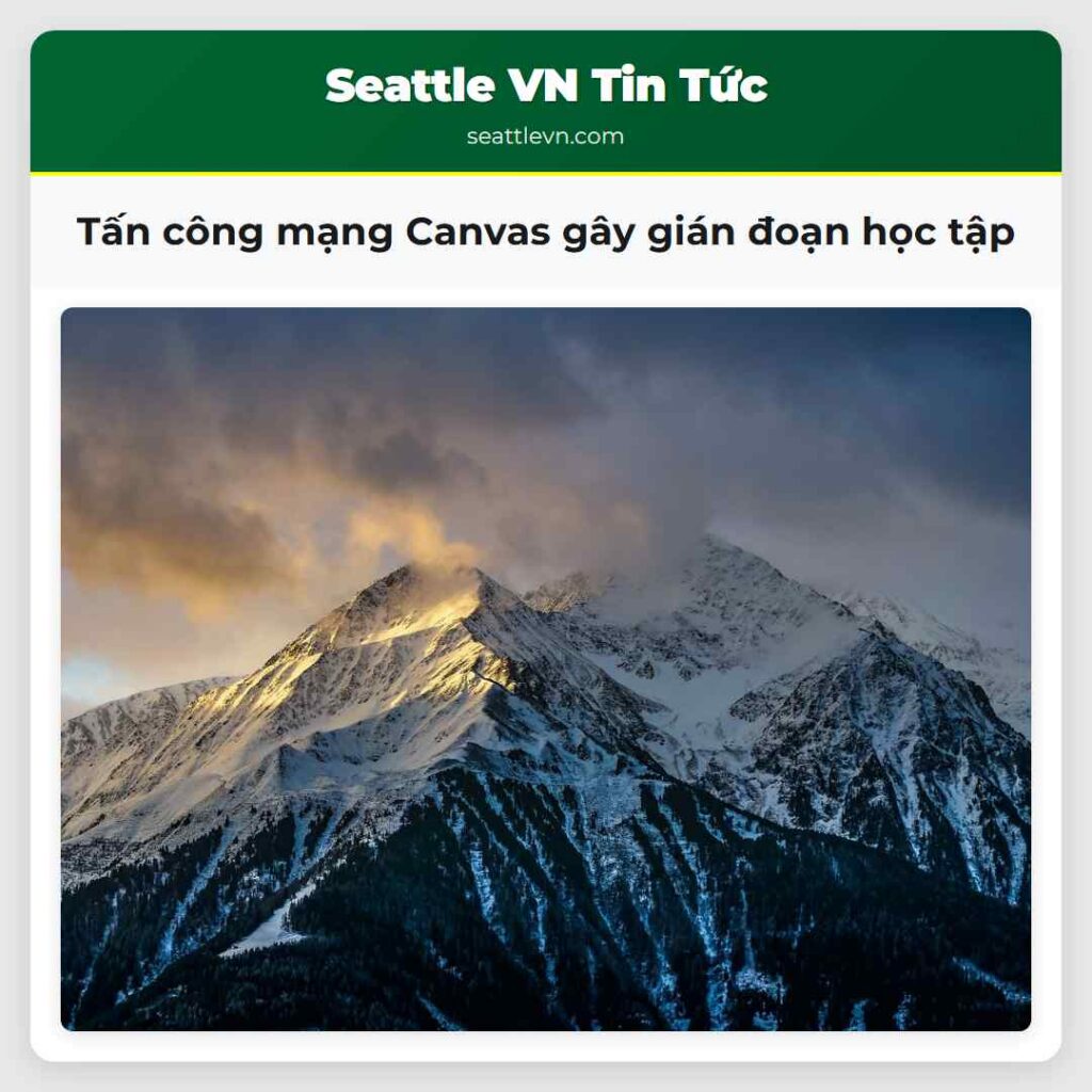 Tấn công mạng Canvas gây gián đoạn học tập