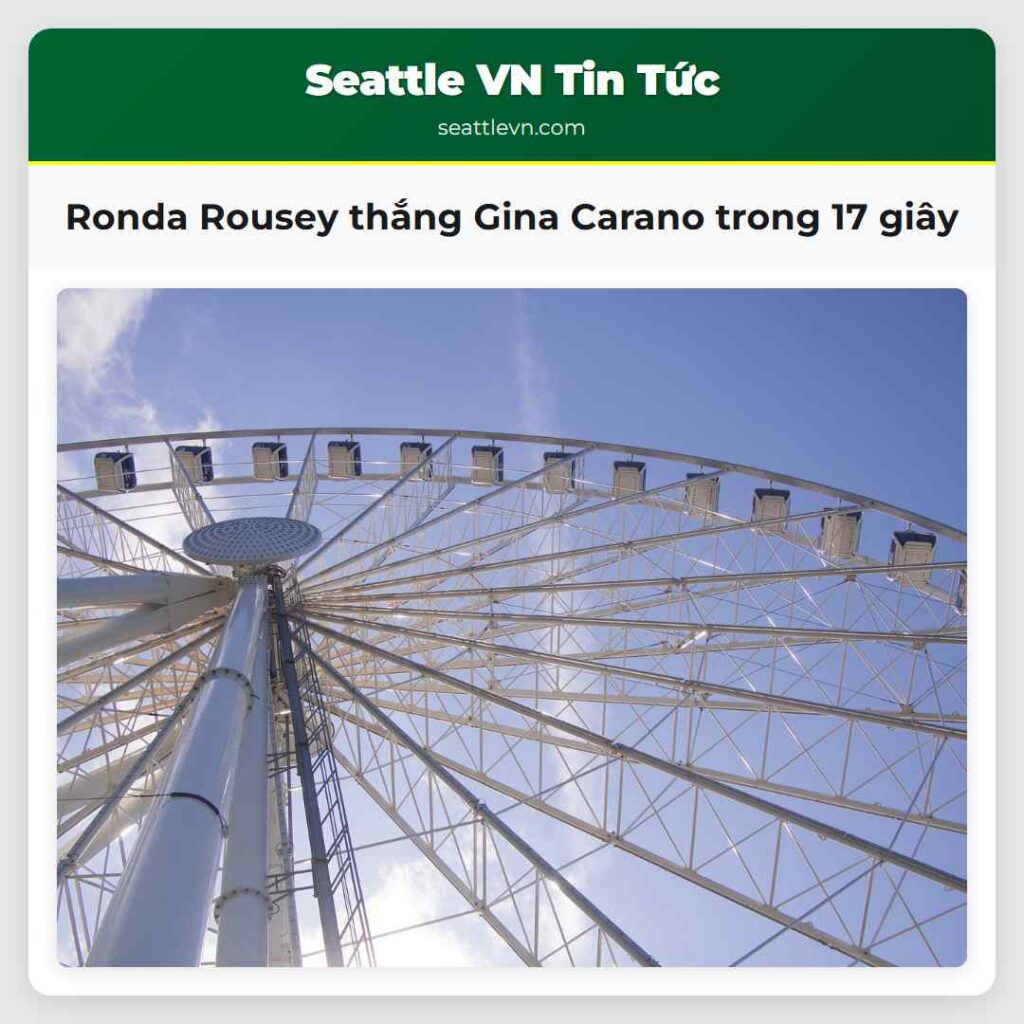 Ronda Rousey thắng Gina Carano trong 17 giây