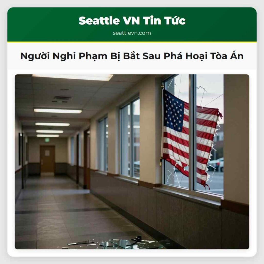 Người Nghi Phạm Bị Bắt Sau Phá Hoại Tòa Án