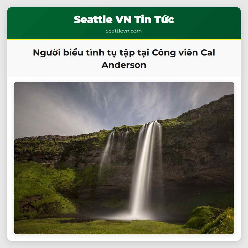 Người biểu tình tụ tập tại Công viên Cal Anderson