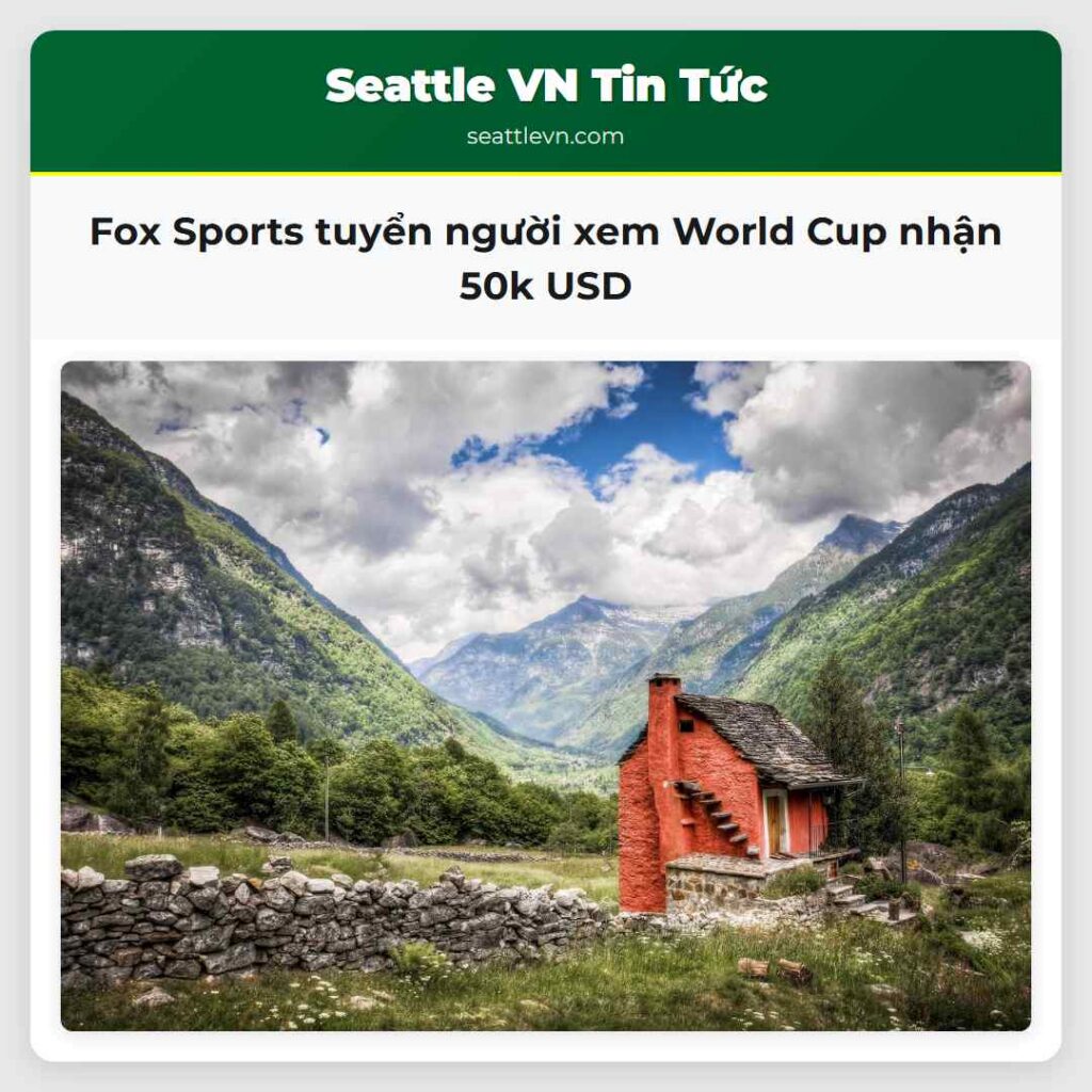 Fox Sports tuyển người xem World Cup nhận 50k USD