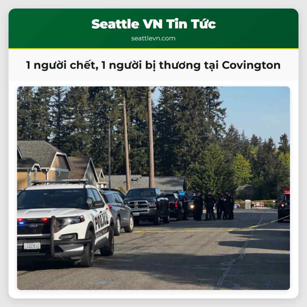 1 người chết, 1 người bị thương tại Covington