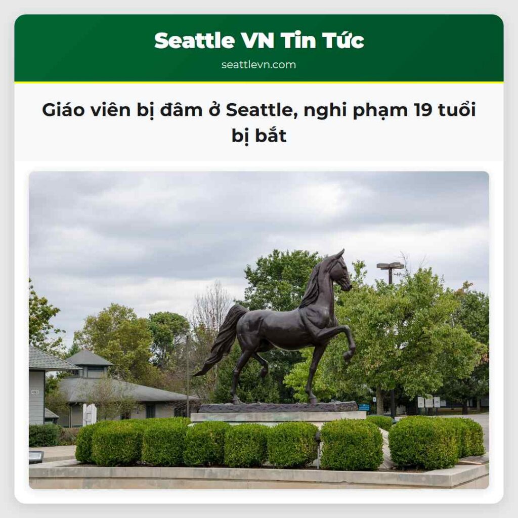 Giáo viên bị đâm ở Seattle, nghi phạm 19 tuổi bị