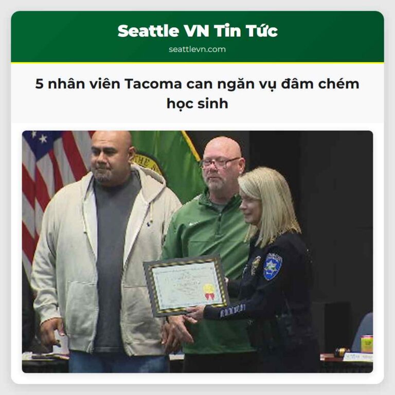 5 nhân viên Tacoma can ngăn vụ đâm chém học sinh