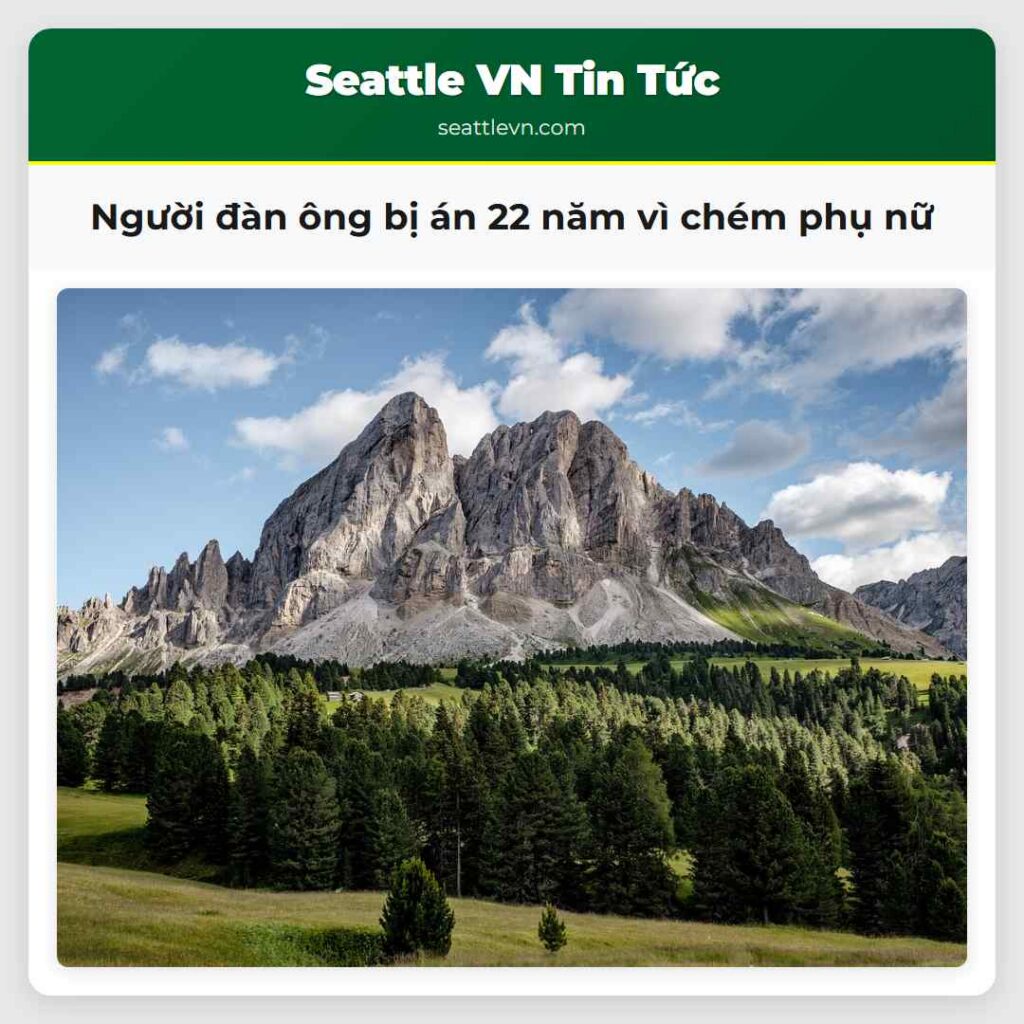 Người đàn ông bị án 22 năm vì chém phụ nữ