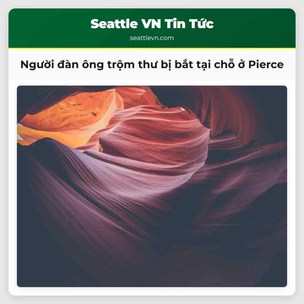 Người đàn ông trộm thư bị bắt tại chỗ ở Pierce