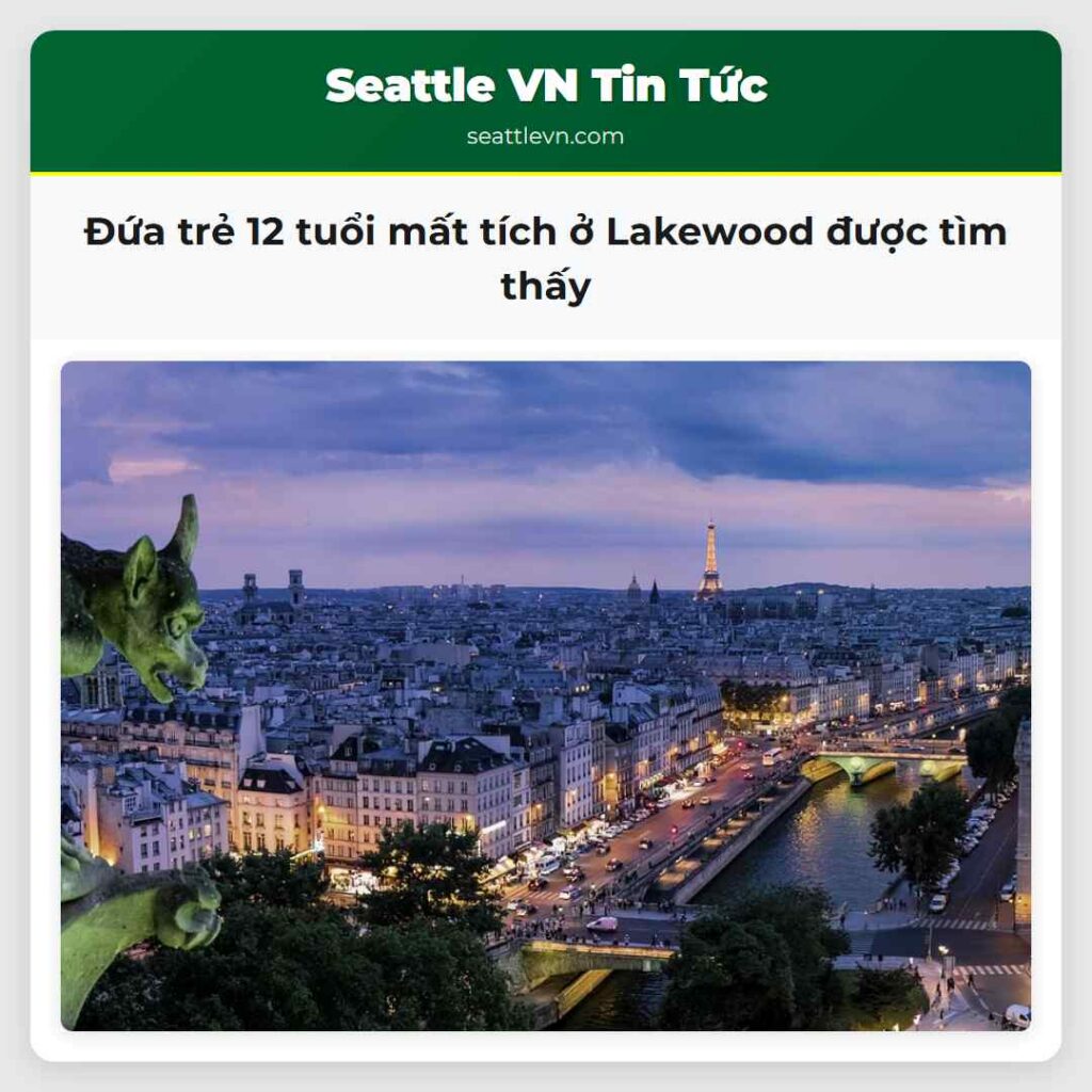 Đứa trẻ 12 tuổi mất tích ở Lakewood được tìm thấy