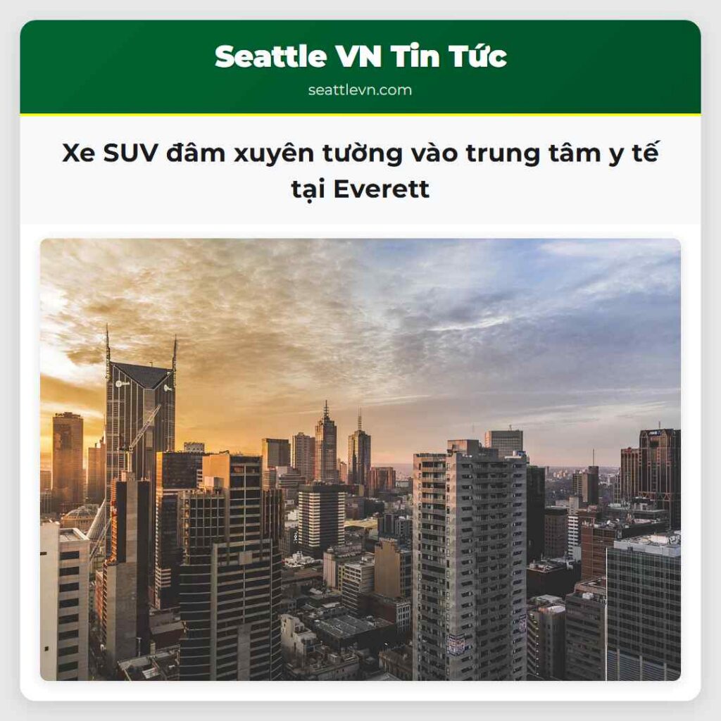 Xe SUV đâm xuyên tường vào trung tâm y tế tại