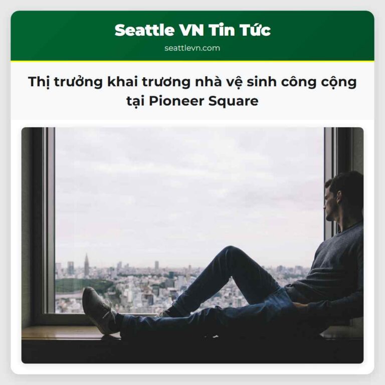 Thị trưởng khai trương nhà vệ sinh công cộng tại Pioneer Square