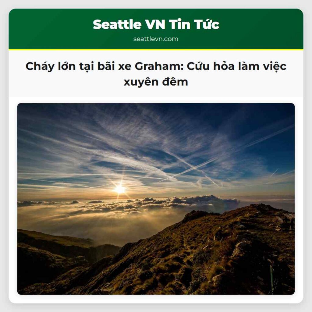 Cháy lớn tại bãi xe Graham: Cứu hỏa làm việc
