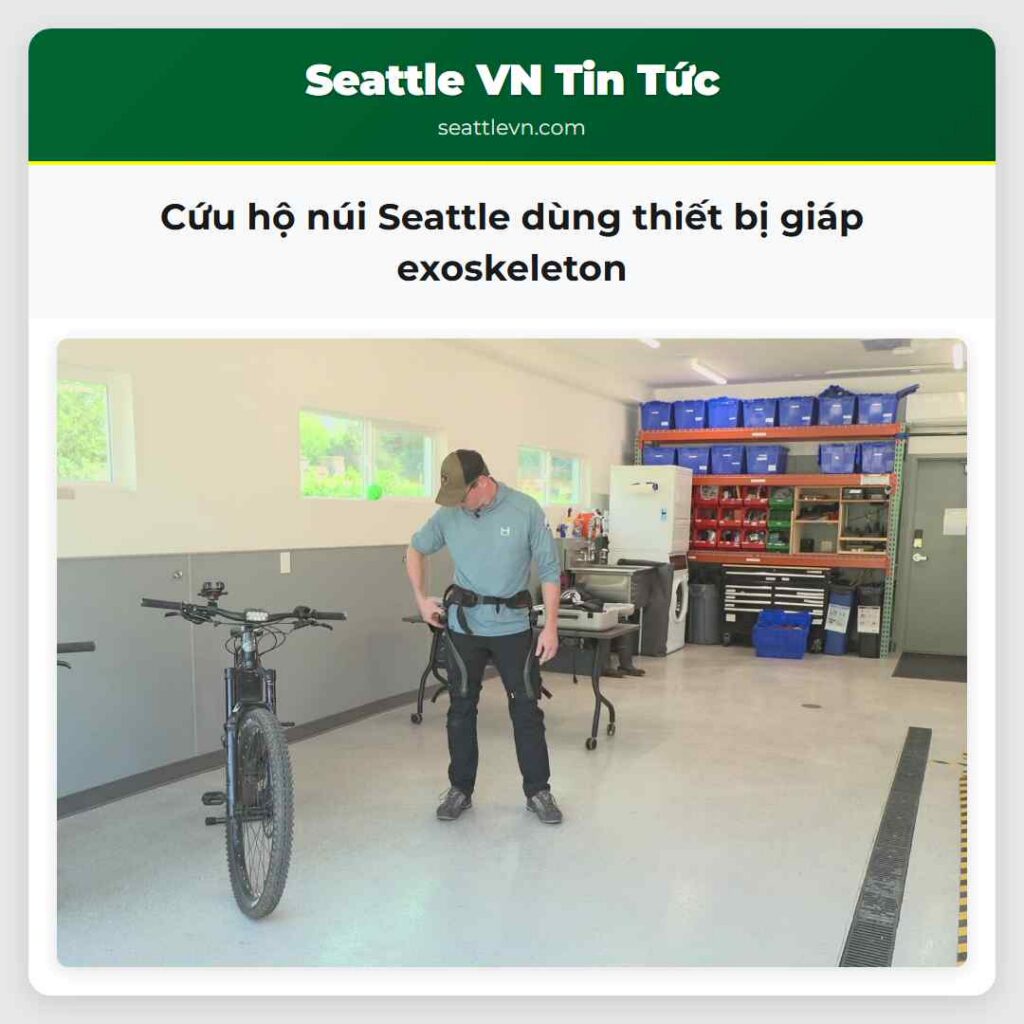 Cứu hộ núi Seattle dùng thiết bị giáp exoskeleton