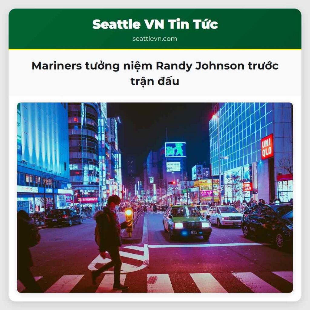Mariners tưởng niệm Randy Johnson trước trận đấu