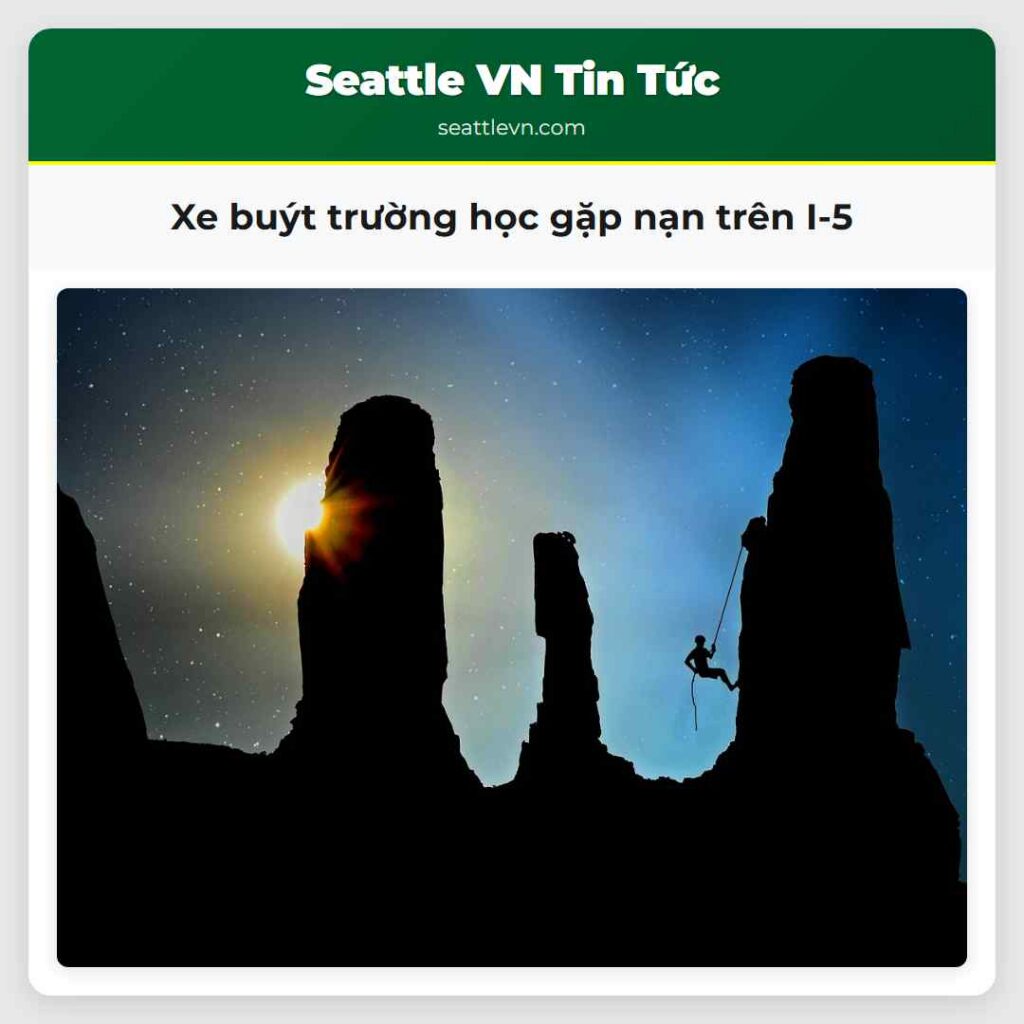 Xe buýt trường học gặp nạn trên I-5