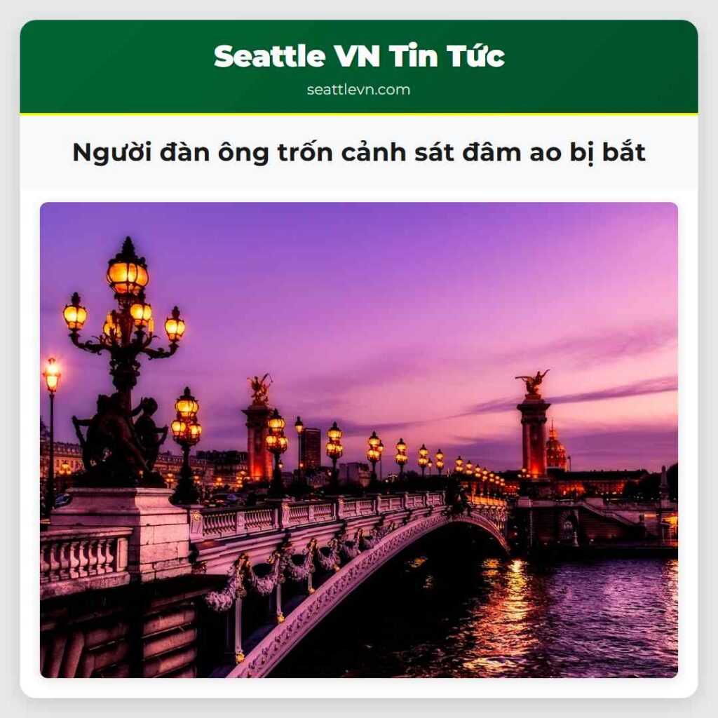 Người đàn ông trốn cảnh sát đâm ao bị bắt