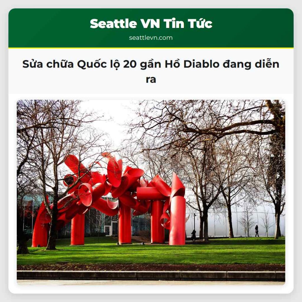 Sửa chữa Quốc lộ 20 gần Hồ Diablo đang diễn ra