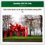 Sửa chữa Quốc lộ 20 gần Hồ Diablo đang diễn ra