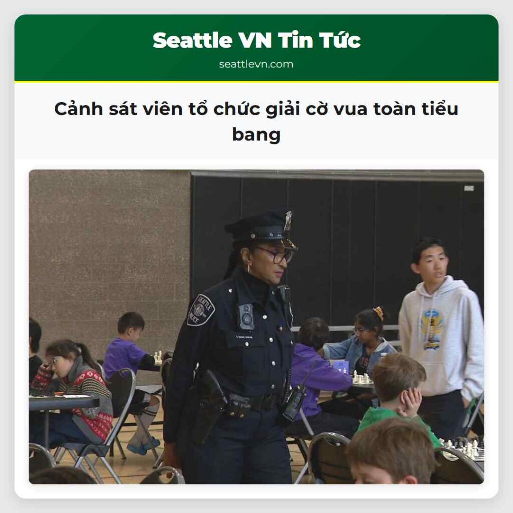 Cảnh sát viên tổ chức giải cờ vua toàn tiểu bang