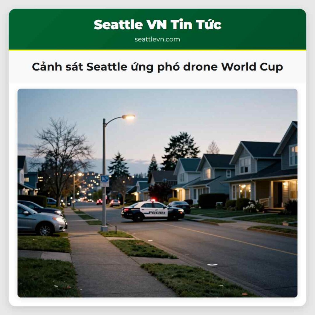 Cảnh sát Seattle ứng phó drone World Cup