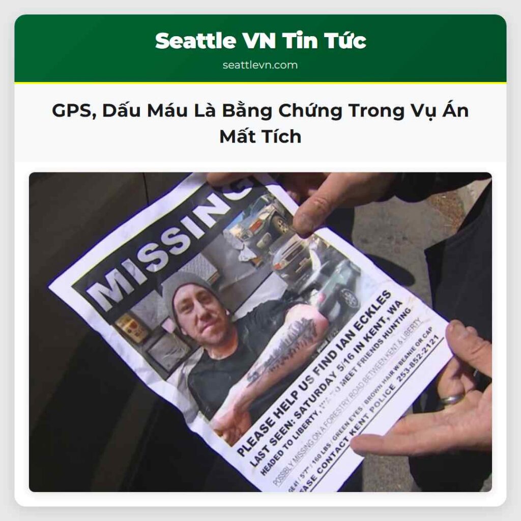GPS, Dấu Máu Là Bằng Chứng Trong Vụ Án Mất Tích