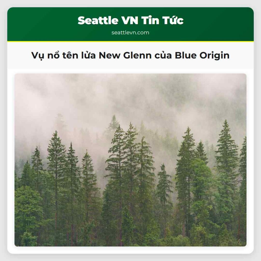 Vụ nổ tên lửa New Glenn của Blue Origin