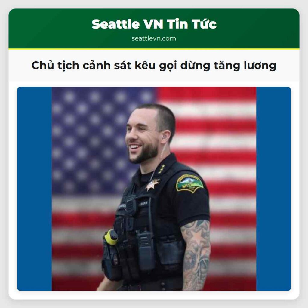 Chủ tịch cảnh sát kêu gọi dừng tăng lương