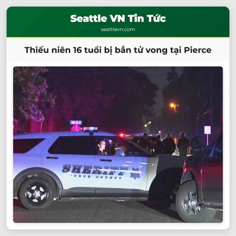 Thiếu niên 16 tuổi bị bắn tử vong tại Pierce