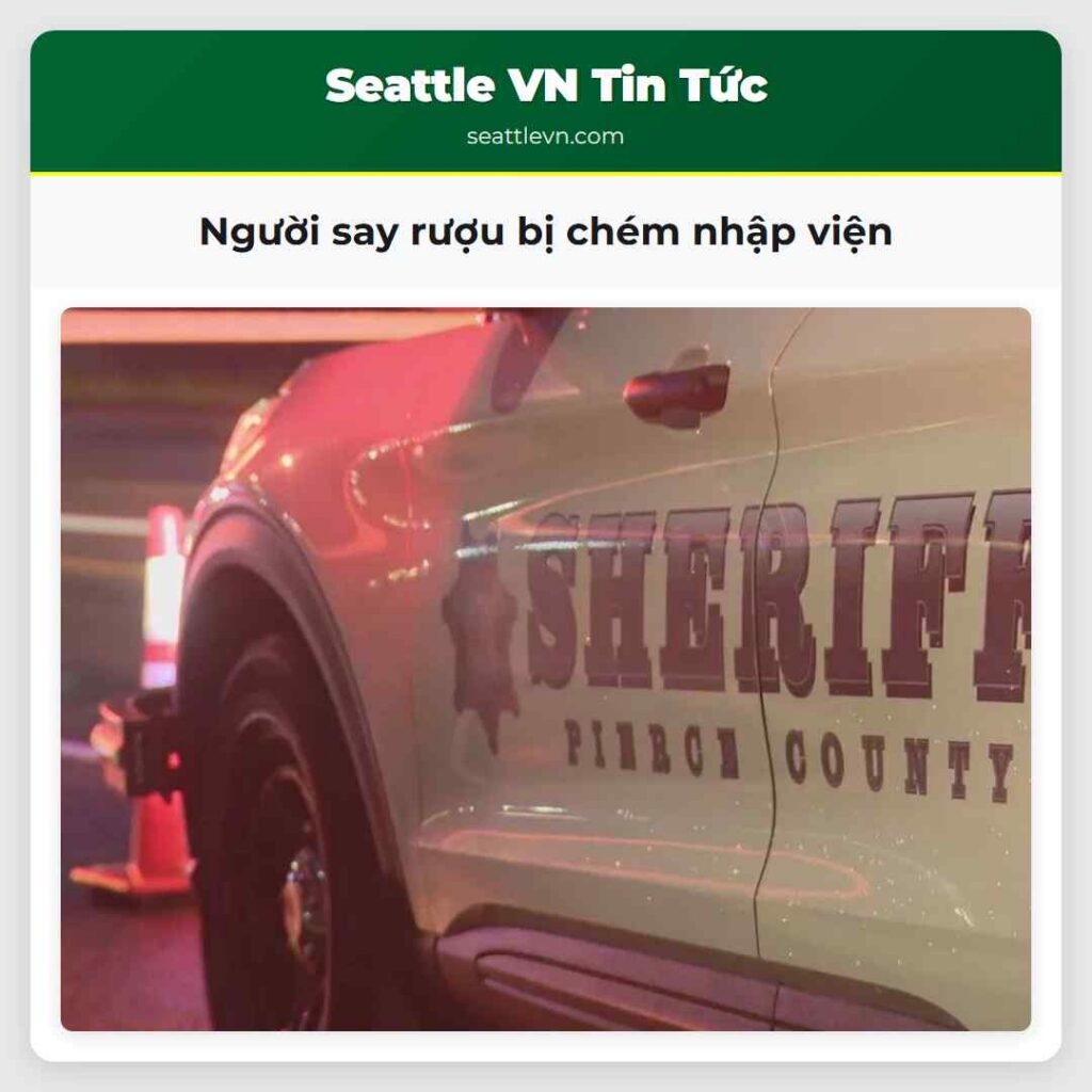 Người say rượu bị chém nhập viện