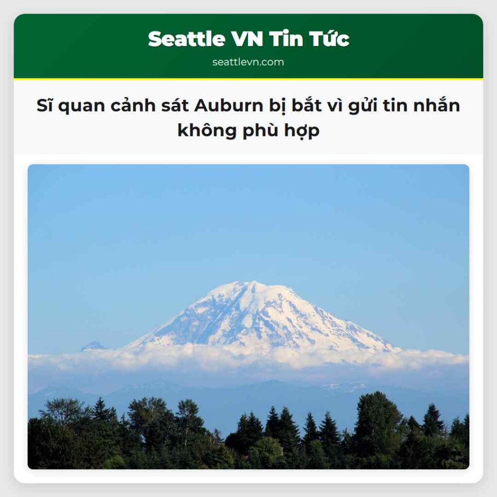 Sĩ quan cảnh sát Auburn bị bắt vì gửi tin nhắn