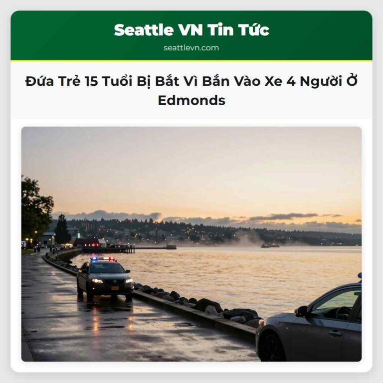 Đứa Trẻ 15 Tuổi Bị Bắt Vì Bắn Vào Xe 4 Người Ở Edmonds