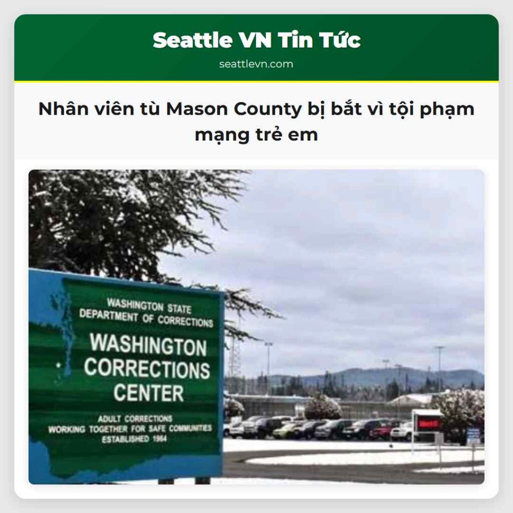 Nhân viên tù Mason County bị bắt vì tội phạm mạng
