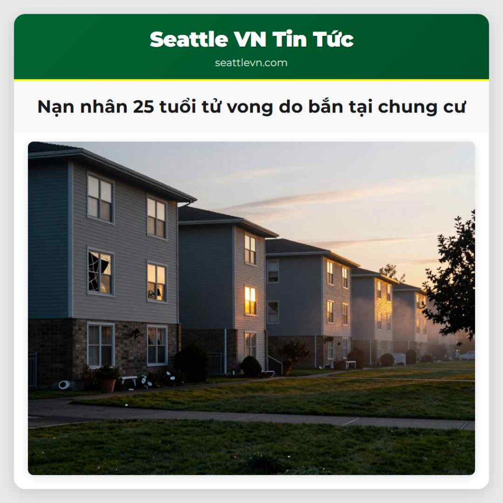 Nạn nhân 25 tuổi tử vong do bắn tại chung cư