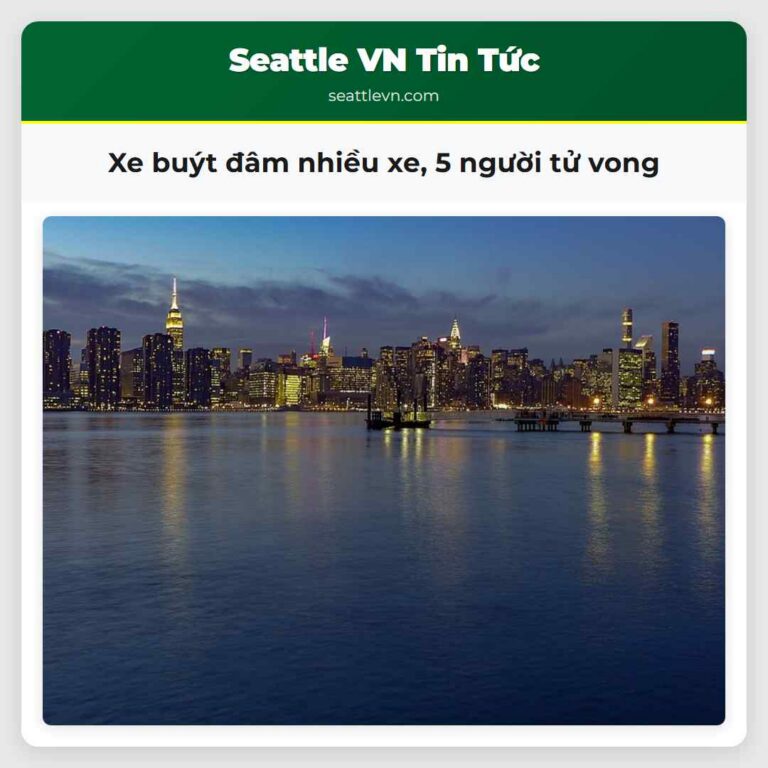 Xe buýt đâm nhiều xe 5 người tử vong