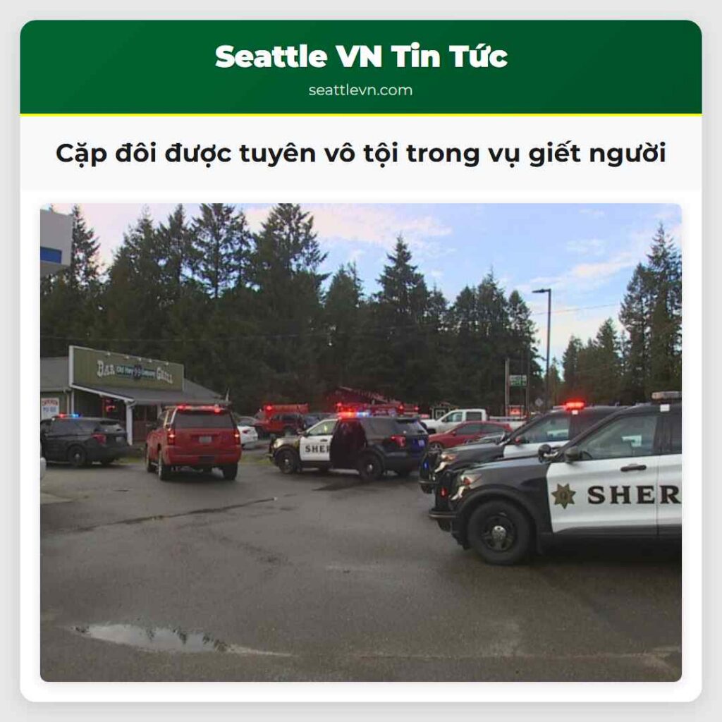 Cặp đôi được tuyên vô tội trong vụ giết người
