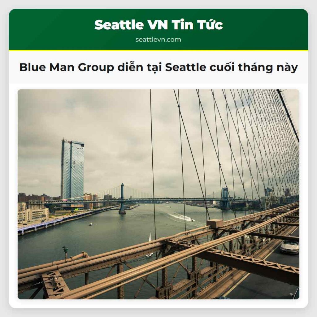 Blue Man Group diễn tại Seattle cuối tháng này