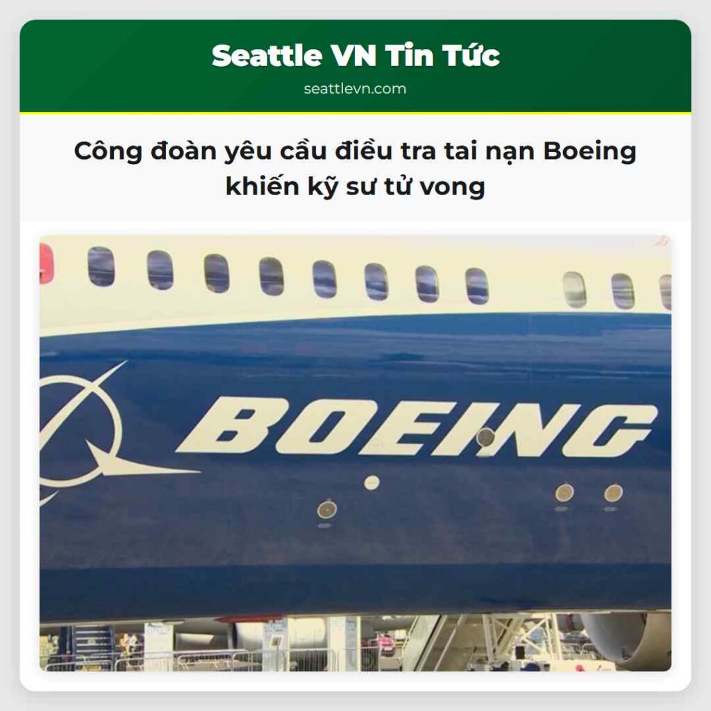 Công đoàn yêu cầu điều tra tai nạn Boeing khiến