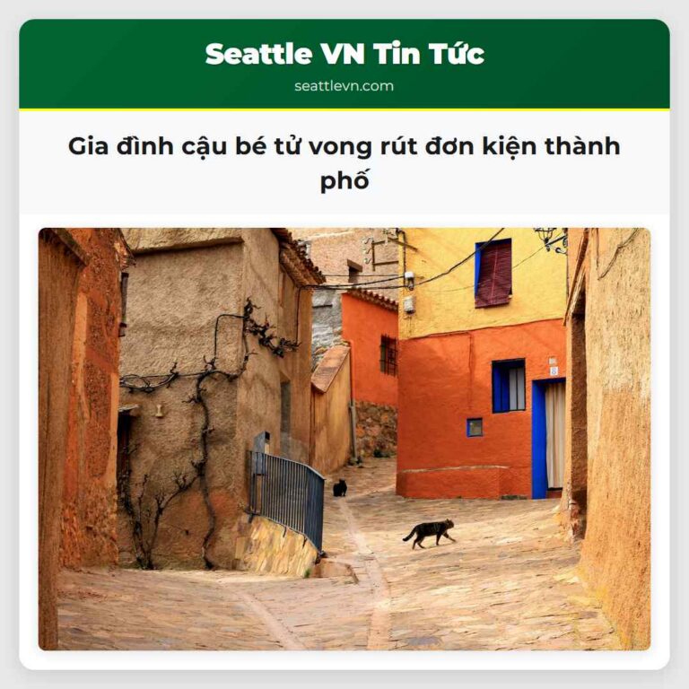 Gia đình cậu bé tử vong rút đơn kiện thành phố