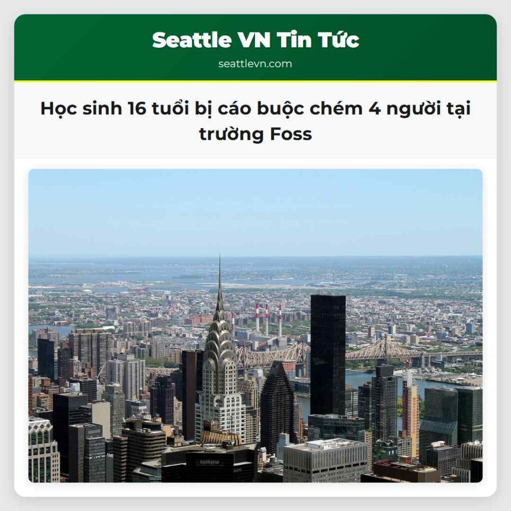 Học sinh 16 tuổi bị cáo buộc chém 4 người tại