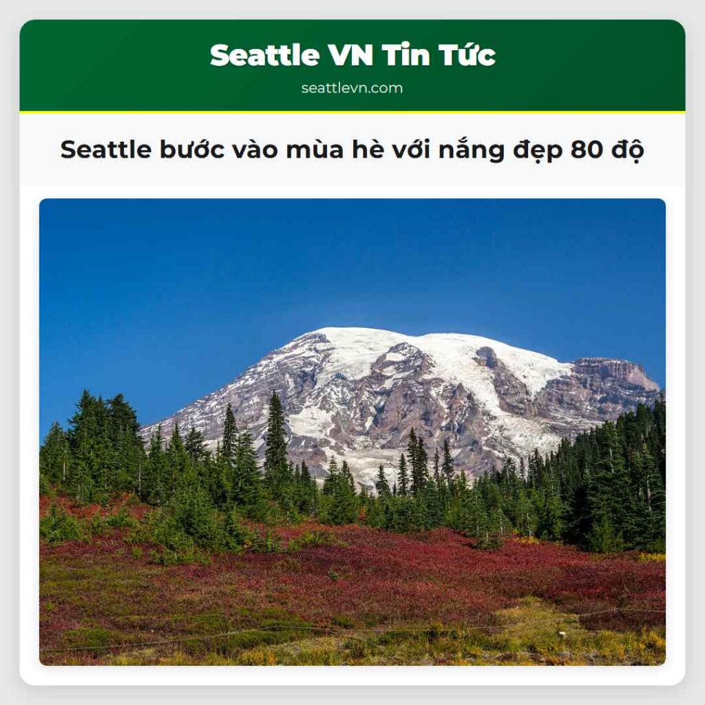 Seattle bước vào mùa hè với nắng đẹp 80 độ