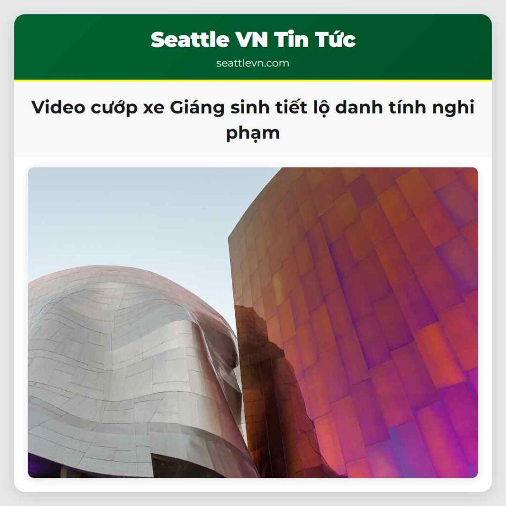 Video cướp xe Giáng sinh tiết lộ danh tính nghi
