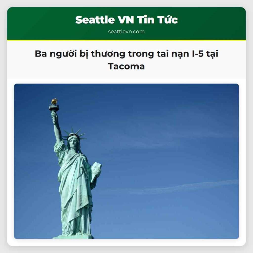 Ba người bị thương trong tai nạn I-5 tại Tacoma