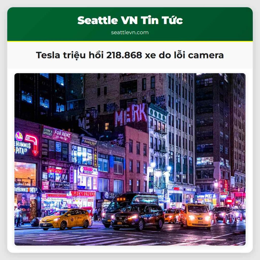 Tesla triệu hồi 218.868 xe do lỗi camera
