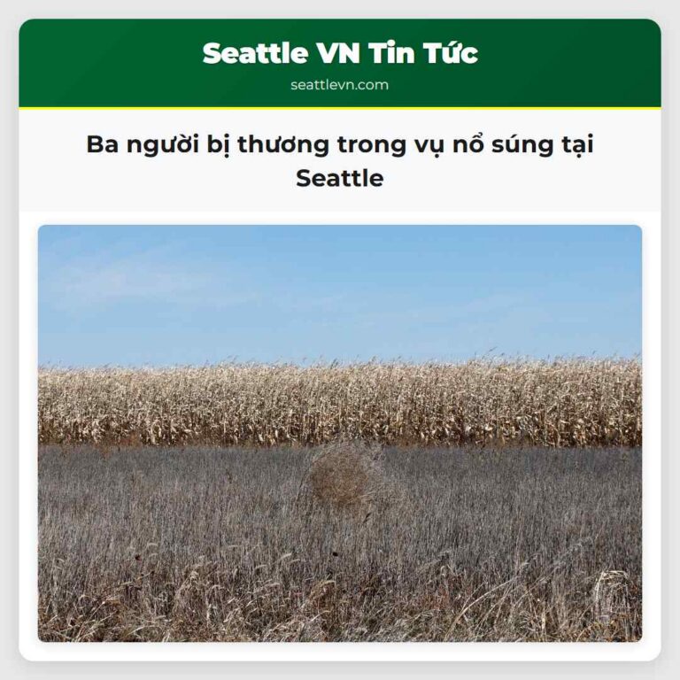 Ba người bị thương trong vụ nổ súng tại Seattle