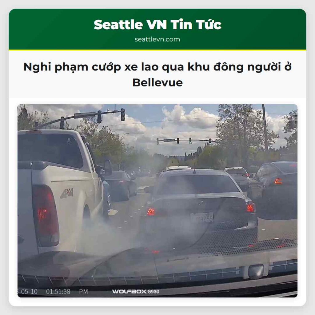 Nghi phạm cướp xe lao qua khu đông người ở