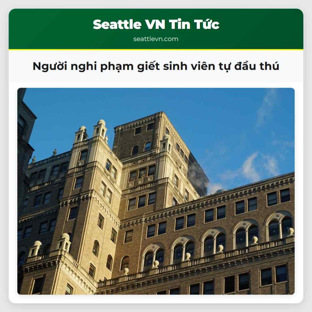 Người nghi phạm giết sinh viên tự đầu thú