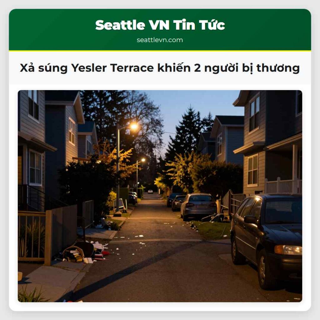 Xả súng Yesler Terrace khiến 2 người bị thương