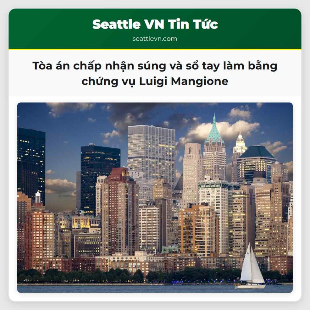 Tòa án chấp nhận súng và sổ tay làm bằng chứng vụ