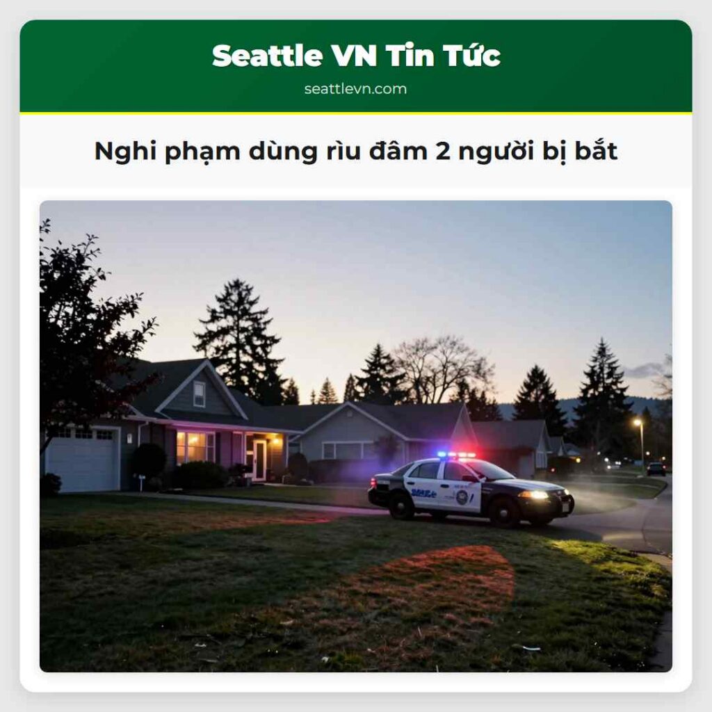 Nghi phạm dùng rìu đâm 2 người bị bắt