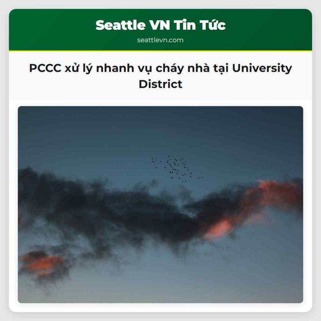 PCCC xử lý nhanh vụ cháy nhà tại University