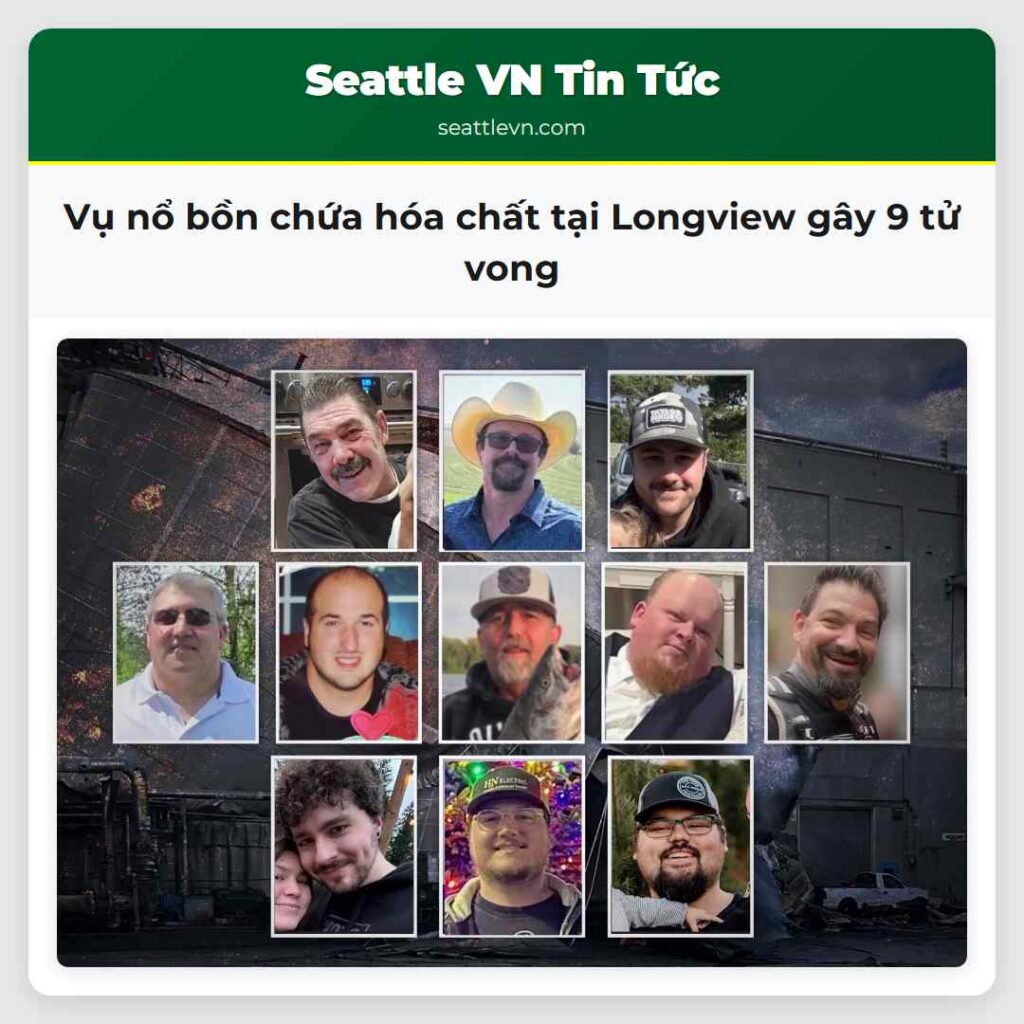 Vụ nổ bồn chứa hóa chất tại Longview gây 9 tử vong